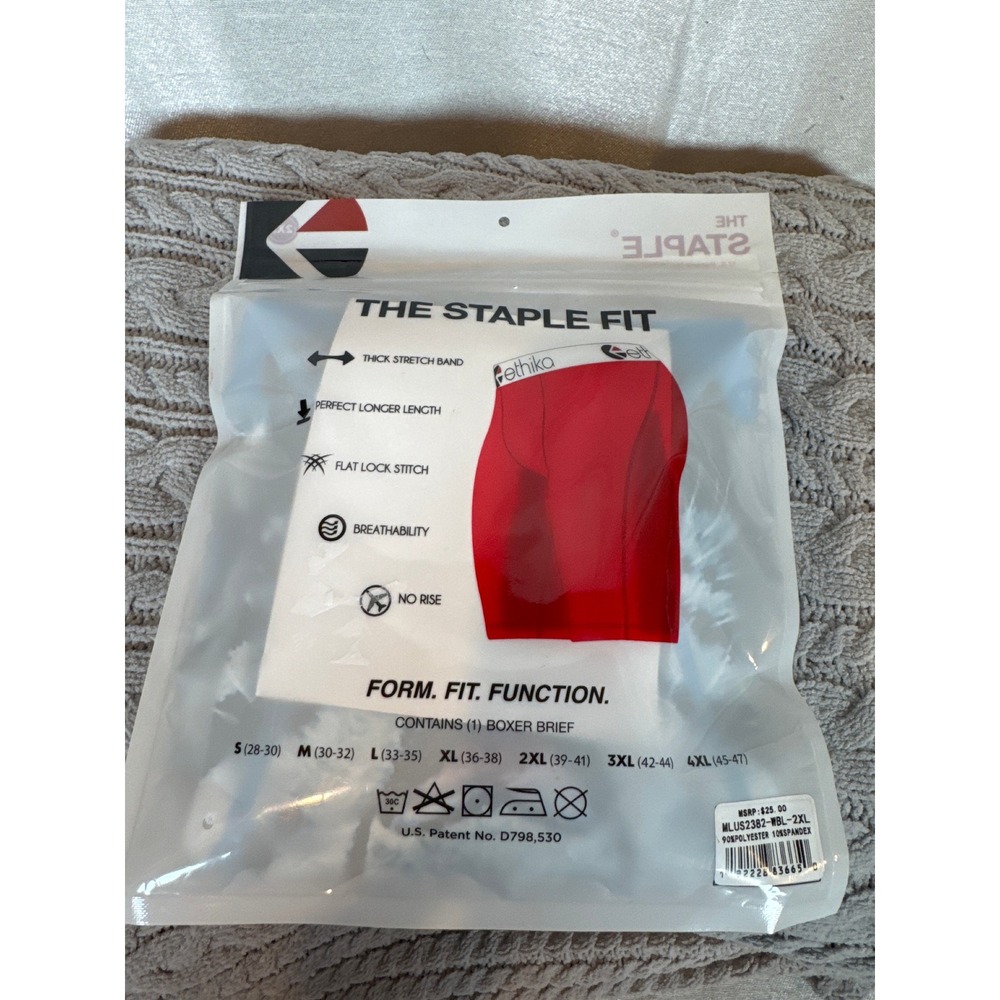 NWT Ethika The Staple Fit Boxer Briefs Men's 2XL Blue‎ snow White Leopard Print - Picture 3 of 4